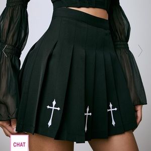 Black skirt with crosses